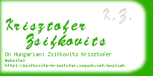krisztofer zsifkovits business card